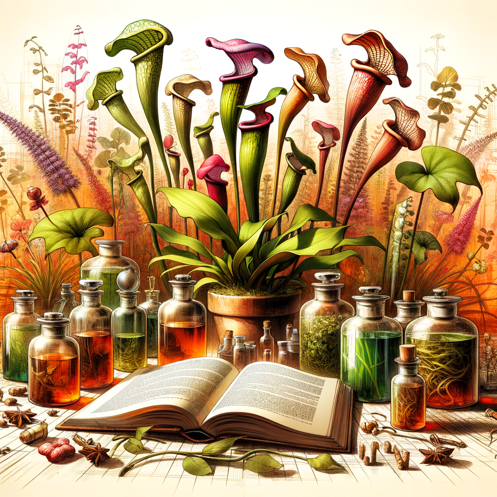 Pitcher plant benefits and uses displayed with herbal tinctures, natural medicine, and herbal tincture recipes for making herbal tinctures, showcasing medicinal plants for home remedies and natural healing remedies.